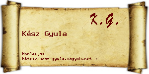 Kész Gyula névjegykártya