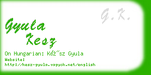 gyula kesz business card